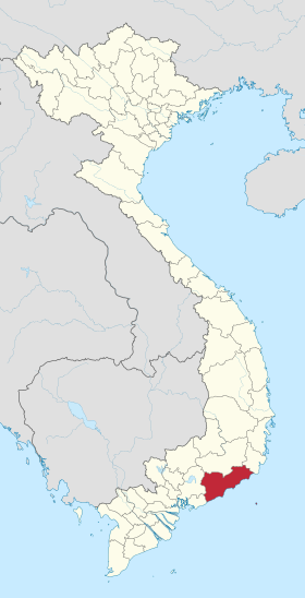 Vị trí tỉnh Bình Thuận trên bản đồ Việt Nam