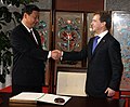 Xi Jinping eta Dmitri Medvedev (2010eko irailaren 28a)