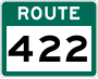 Route 422 marker