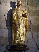 Statue de saint Louis dans l'église Notre-Dame-des-Sablons.