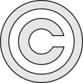 Grey copyright symbol