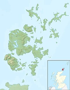 Maeshowe på kartan över Orkneyöarna