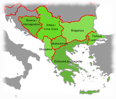 Politika mapo de Balkanio
