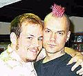 Man with pink mohawk (on right)