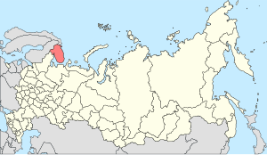 Murmansk Oblast keng mapa na ning Russia