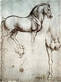 Leonardov konj v srebrenki, ok. 1488[31]