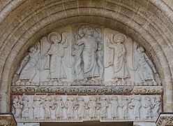 Tympan de la porte Miègeville de la basilique Saint-Sernin, Toulouse.