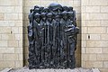 Sculpture à la mémoire de Janusz Korczak, tué avec ses élèves à Treblinka.