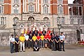 International air cadets from the International Air Cadet Exchange on the main steps.