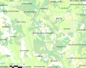 Poziția localității Saint-Nazaire-le-Désert