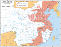 Japāņu un komunistu kontrolētās teritorijas, 1945