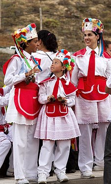 Danseurs avec un costume typique à El Hierro.