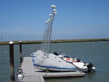 Stanford Cardinal Rowing and Sailing docks