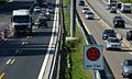 Smiley als Beschilderung einer Dauerbaustelle in Deutschland