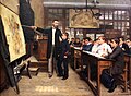 Image 15Albert Bettannier's 1887 painting La Tache noire depicts a child being taught about the "lost" province of Alsace-Lorraine in the aftermath of the Franco-Prussian War – an example of how European schools were often used in order to inoculate Nationalism in their pupils. (from School)