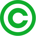 Green copyright symbol