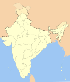 Map indicating the location of Agartala