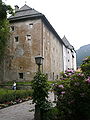 Houses built into the ancient city walls