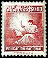 Selo de 3 centavos do Perú (1965).