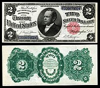 $2 Silver Certificate, Series 1891, Fr.246, depicting William Windom