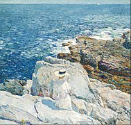 The South Ledges, Appledore. Artista: Childe Hassam, 1913. Oli sobre tela.