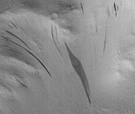 Dark streaks in Diacria quadrangle, as seen by Mars Global Surveyor, under the MOC Public Targeting Program.