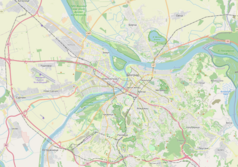 Mapa konturowa Belgradu, po prawej znajduje się punkt z opisem „Palilula”