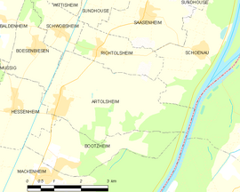 Mapa obce Artolsheim