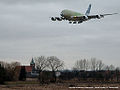 A380 flashing to Hamburg-Finkenwerder