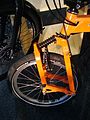 Leading link suspension fork on a Birdy folding bike