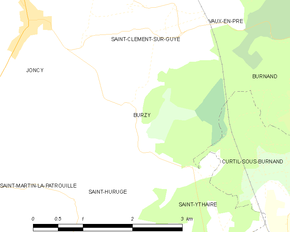 Poziția localității Burzy