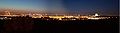 Panorama at night, in the middle the Luzhniki Stadium