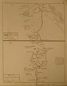 A historic map of a section of Greenlandic coast