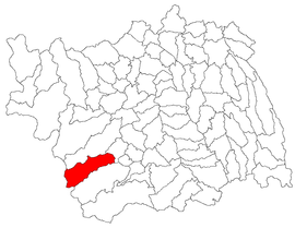 Location of Slănic-Moldova in Bacău County