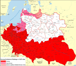 Krona kraljevine Poljske znotraj Republike obeh narodov leta 1635