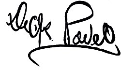Dick Powells signatur