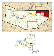 Montgomery County NY Amsterdam town highlighted.svg