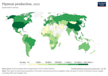 Production of pork worldwide, by country in 2021.