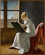 Marie-Denise Villers, Young Woman Drawing, 1801