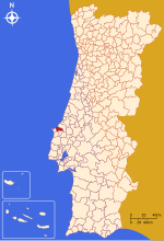 Óbidos Portugalin kartalla