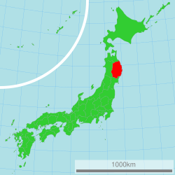 Localização de Iwate