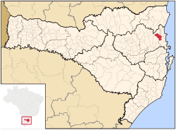 Localização de Ilhota em Santa Catarina