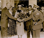 Selassie com o presidente dos EUA, Dwight D. Eisenhower, na Casa Branca, 1954