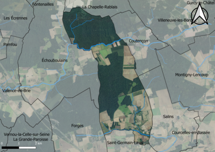 Carte orhophotogrammétrique de la commune.