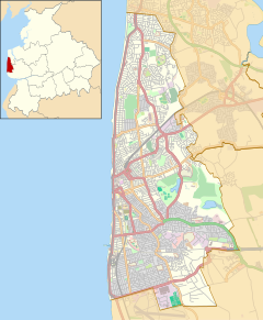 Layton is located in Blackpool