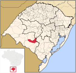 Location in Rio Grande do Sul state