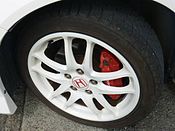 Brembo quad piston calipers, 17x7 5 dual spoke wheels