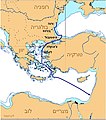 "Libertad" (ship) sailing route, 13 June 1940