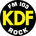 WKDF original logo, 1976-1985, direct variations of this logo were used until 1993