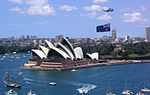 Firande av Australiens nationaldag, Australia Day, i Sydneys hamninlopp 2004.